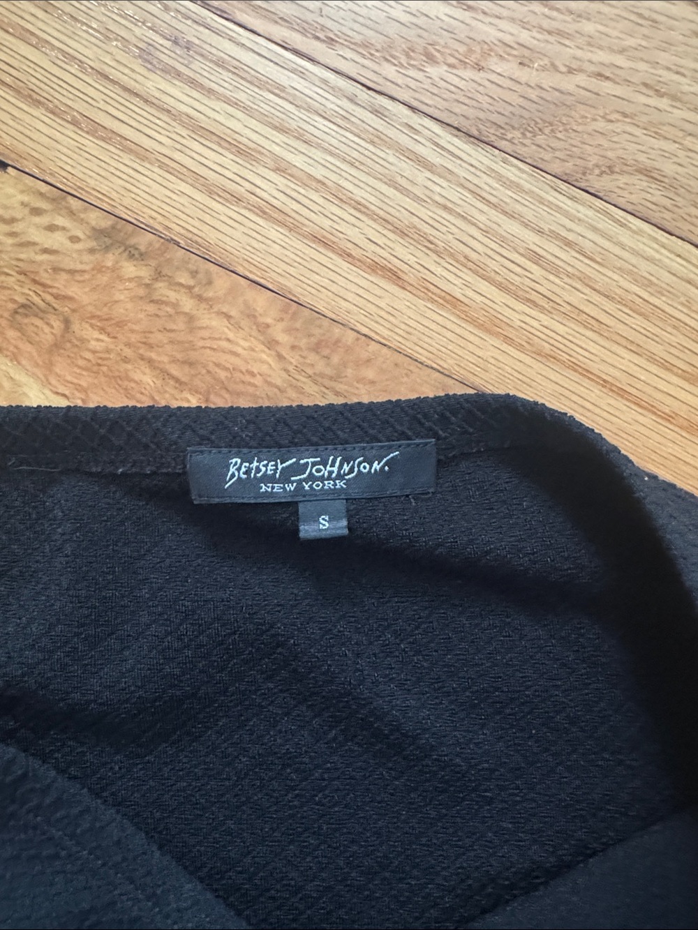 Vintage Betsy Johnson Black Embroidered Butterfly Midi Skirt - Picture 2 of 3
